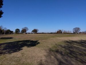 北浦川緑地の広場